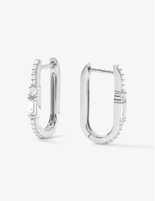 Boucles d'oreilles Façades Palais argent