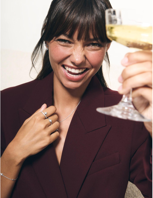 Bague Céleste Argent Accompagnée