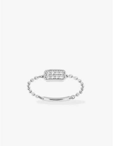 Bague Les Pavés Chaîne argent