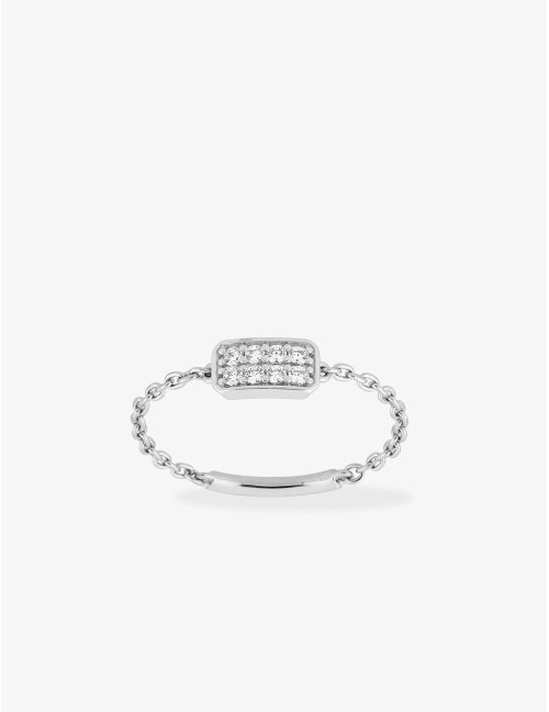 Bague Les Pavés Chaîne argent