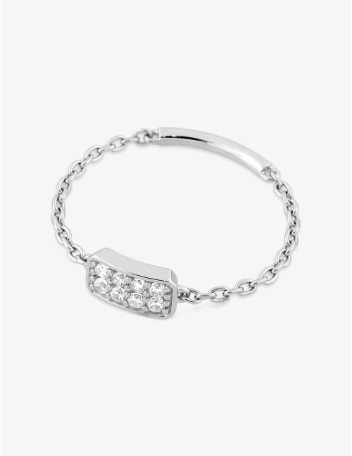 Bague Les Pavés Chaîne argent