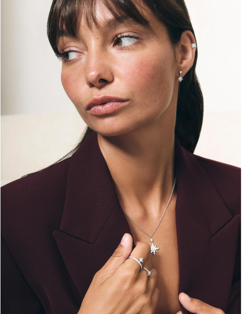 Boucles d’oreilles puces Céleste argent