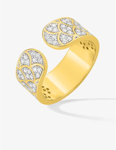 Bague Ouverte Éventail Glamour