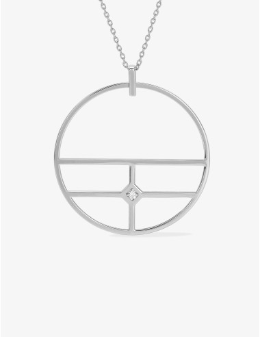 Sautoir Ligne Graphique argent