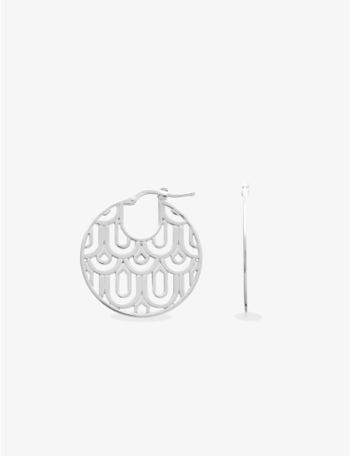 Boucles d’oreilles Glamour Art Déco argent