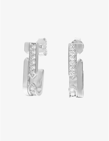 Boucles d’oreilles Graphique Rythmes Chic argent