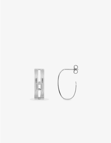 Boucles d’oreilles Pure Graphique II  argent