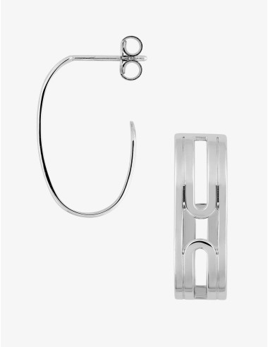 Boucles d’oreilles Pure Graphique II  argent
