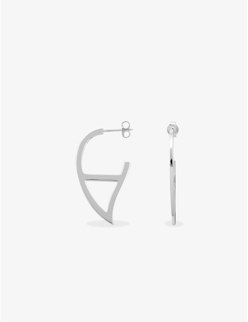 Boucles d’oreilles Graphique Paisley argent
