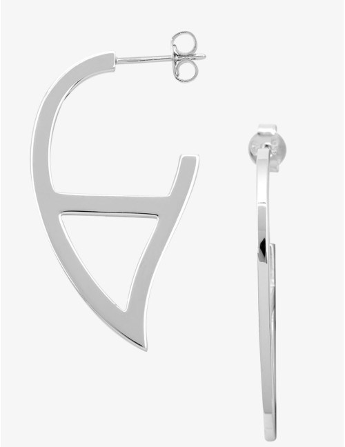 Boucles d’oreilles Graphique Paisley argent