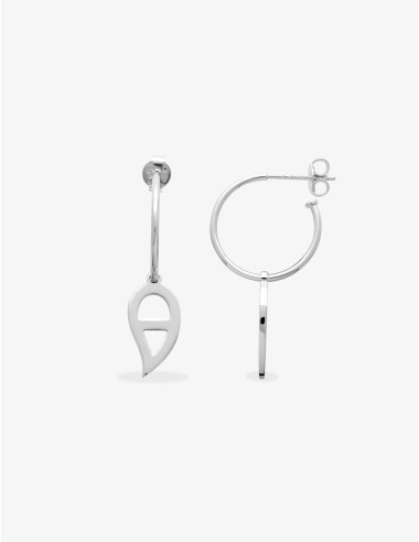 Boucles d’oreilles créoles Paisley argent