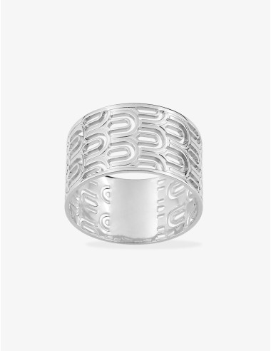 Bague Glamour Double Art Déco argent