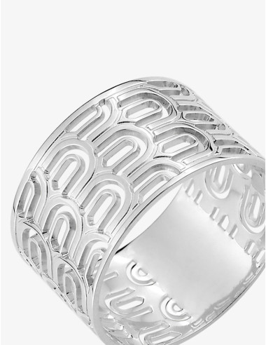 Bague Glamour Double Art Déco argent