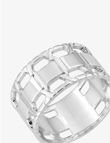 Bague Soleil Graphique argent