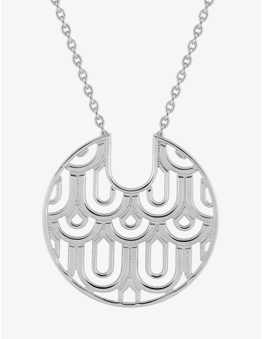 Collier Glamour Art Déco argent