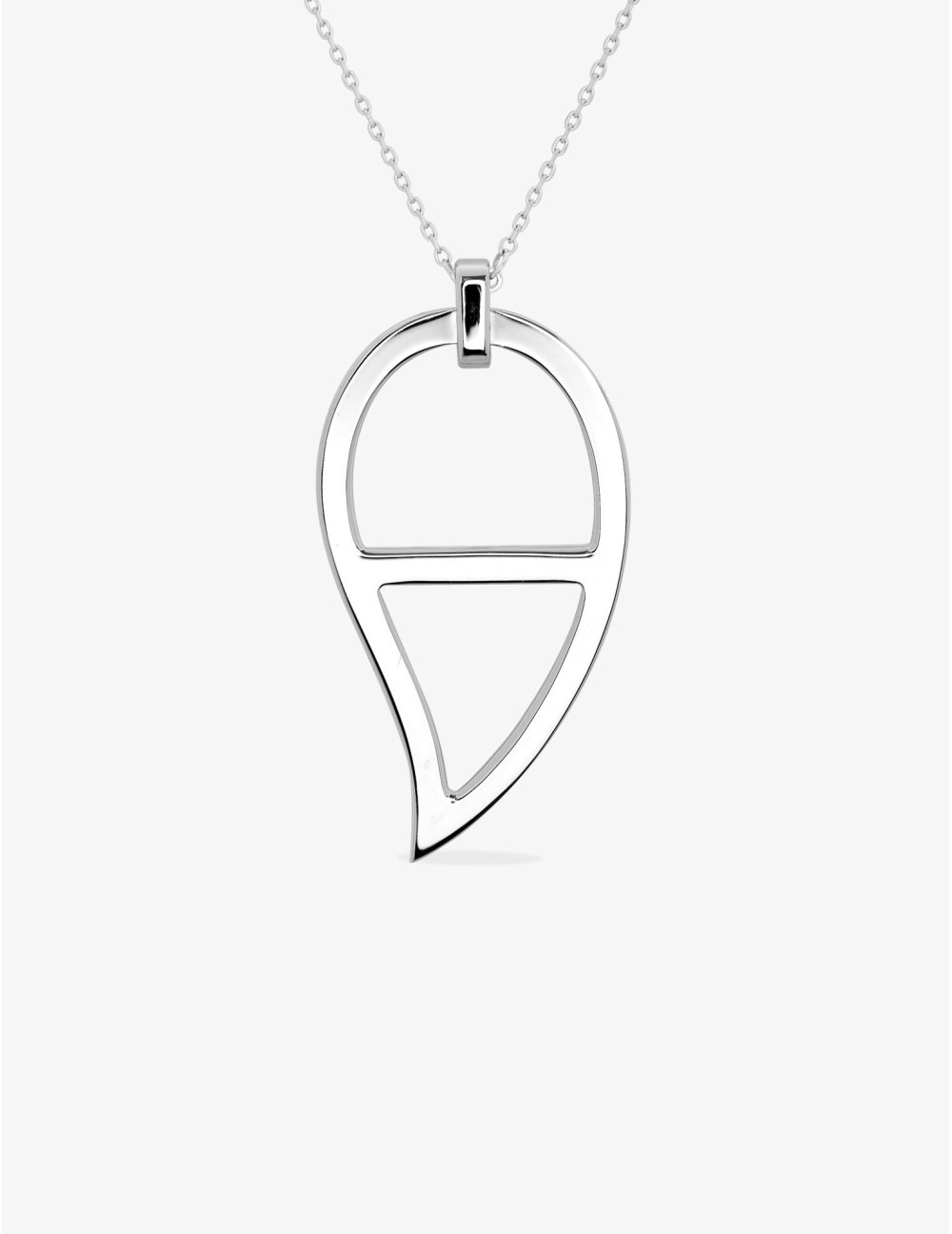 Sautoir Graphique Paisley argent
