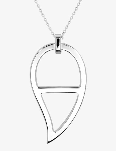 Sautoir Graphique Paisley argent