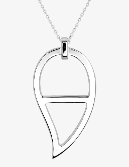 Sautoir Graphique Paisley argent