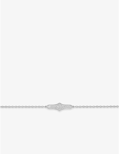 Bracelet Glamour Signature argent pavé