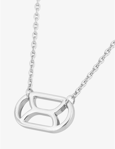 Collier Totem Graphique Horizontal argent
