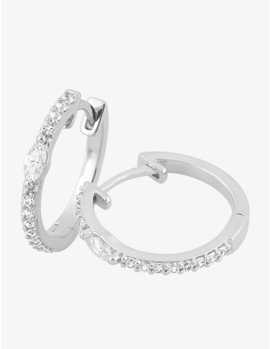 Créoles Goutte Royale Argent