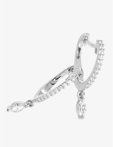 Boucles d’oreilles Goutte Royale Argent