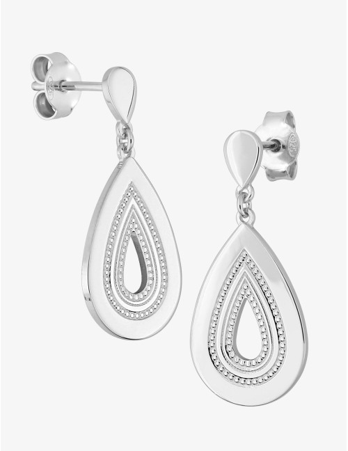Boucles d’oreilles pendantes Glamour Essence  argent