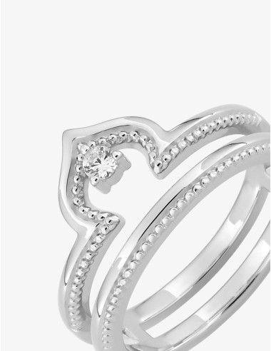 Bague Royale Majesté Double argent