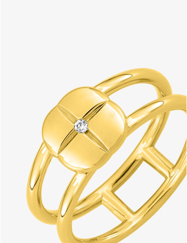 Bague Icône Graphique Double