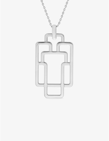 Collier Perspective Graphique Argent
