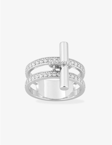Bague Équilibre Double Argent