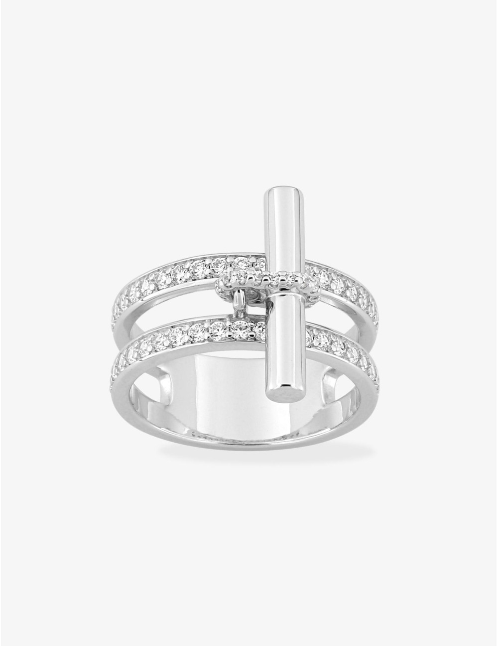 Bague Équilibre Double Argent