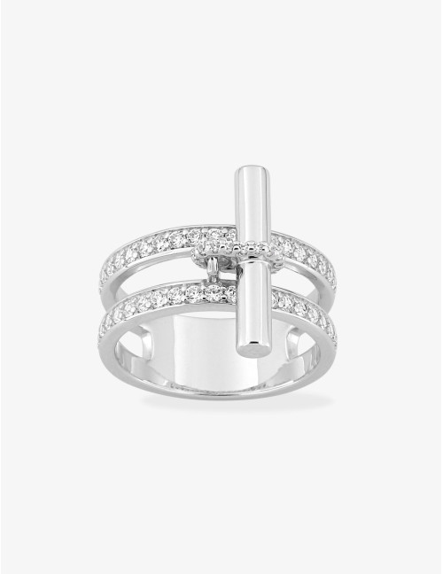 Bague Équilibre Double Argent