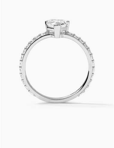 Bague Sacré-Cœur accompagnée argent