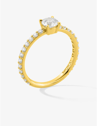 Bague Saint-Louis accompagnée doré moyenne