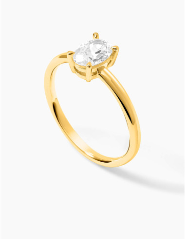 Bague Madeleine doré grande