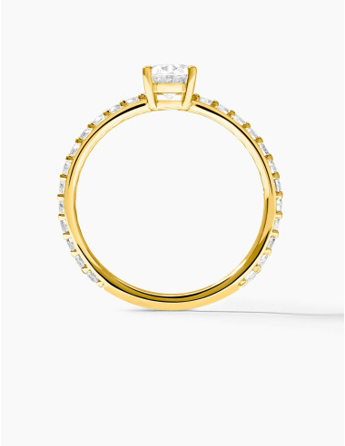 Bague Madeleine accompagnée doré grande