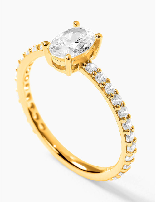 Bague Madeleine accompagnée doré grande