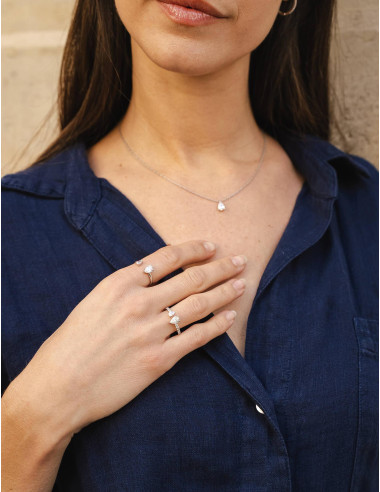 Bague Vivienne Duo accompagnée argent