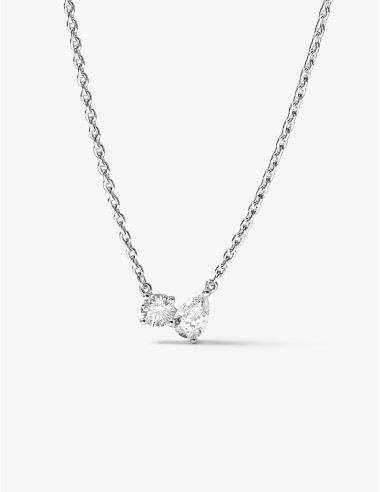 Collier Toi & Moi Twist argent