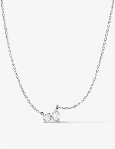 Collier Toi & Moi Twist argent