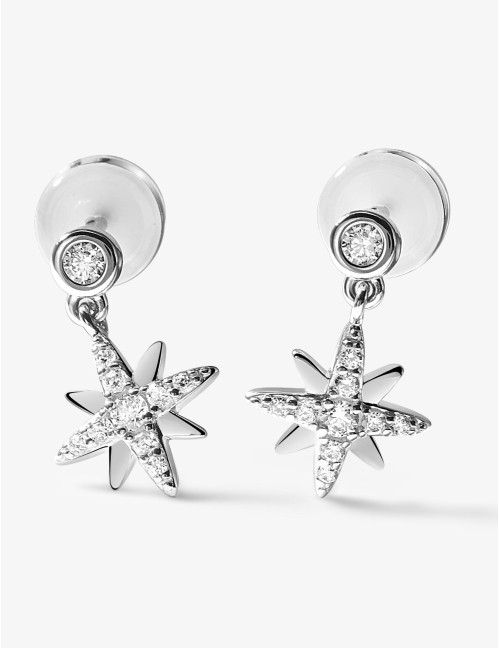 Boucles d’oreilles pendantes Céleste argent