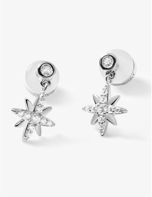 Boucles d’oreilles pendantes Céleste argent