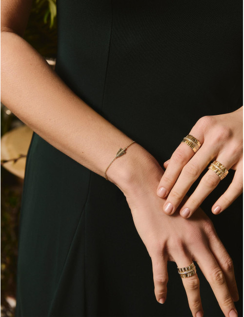 Bracelet La Feuille de Fougère doré