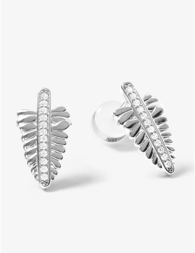 Boucles d'oreilles La Feuille de Fougère argent