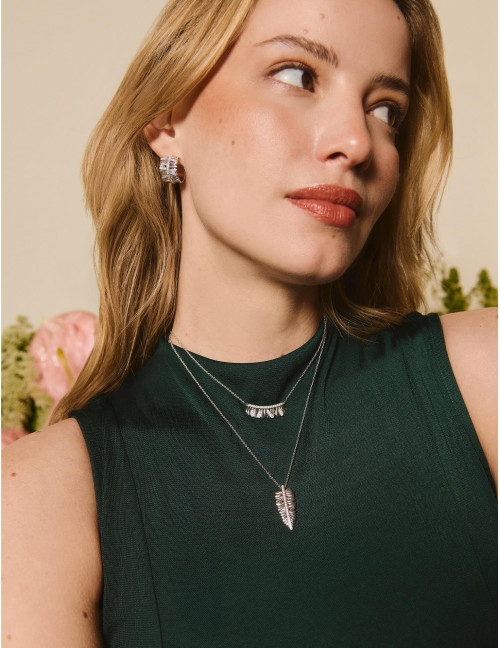 Boucles d'oreilles Les Fougères argent