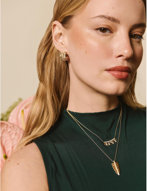 Boucles d'oreilles Les Fougères dorées