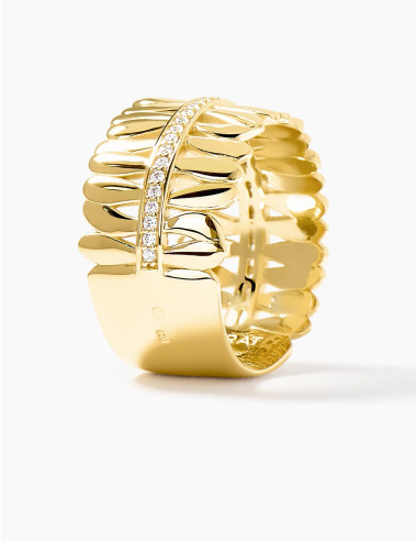 Bague Les Fougères dorée