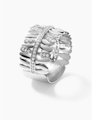 Bague Les Fougères Pavée argent