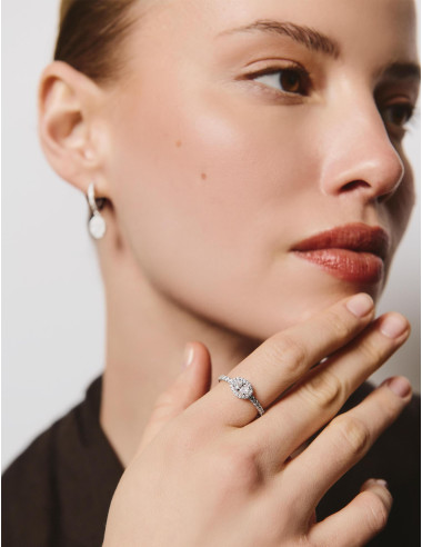 Bague Concorde Halo argent